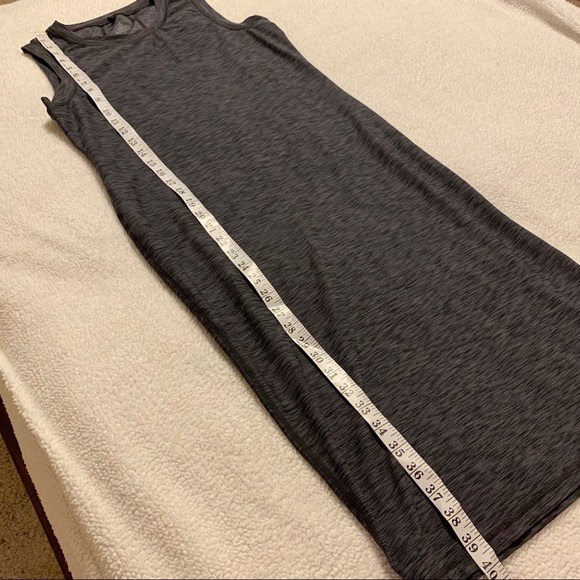 Prana Bodycon Midi Vertex Dress Heathered Grey Exercise - Picture 7 of 14